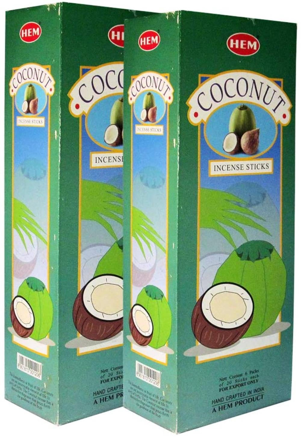 HEM Hand Rolled Fine Quality Coconut Incense Sticks For Purification Relaxation Positivity Healing Happiness Spirituality Peace Prayers Meditation Positivity - Pack of.., By Visit the HEM Store