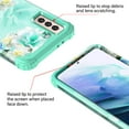 thumbnail image 4 of Casetego for Samsung Galaxy S21 5G Case,Floral Heavy Duty Sturdy Shockproof Soft TPU+Hard PC Protective Cover Case for Samsung Galaxy S21 5G 6.2 inch,Green/White, 4 of 6