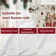 thumbnail image 7 of Christmas Valance for Kitchen Windows, Winter Pine Branches Xmas Candy Rod Pocket Valances Short Curtains, Cappuccino Retro Linen Curtain Valance for Bedroom Bathroom 1 Panel 54x18in, 7 of 7