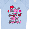 thumbnail image 3 of Inktastic My Heart Belongs to My Great Grandma Boys or Girls Baby Bodysuit, 3 of 4