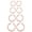 Rose Golden, variant on 4 Pairs Titanium Hoop Earrings for Sensitive Ears Hypoallergenic Pure Titanium Earrings for Women Men G23 Lightweight Small Huggie Hoop Earrings Set 12MM 15MM 20MM 25MM