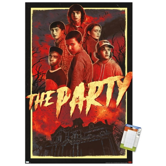 Netflix Stranger Things: Season 4 - The Party Wall Poster, 14.725" x 22.375"