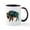 White/Black Inside, variant on CafePress - BISON VIBRANCE Mugs - 11 oz Ceramic Mug - Novelty Coffee Tea Cup