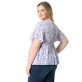 thumbnail image 3 of Jessica Simpson Women's Plus Oakleigh Baby Doll Peplum Top, Sizes 0X-5X, 3 of 5
