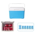 thumbnail image 3 of 8L Camping Insulated Hard Cool Box for Picnics Barbecue Trips Blue, 3 of 8