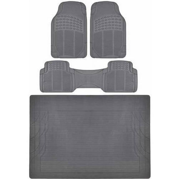 BDK Car Floor Mats with Cargo Mat, All Around Utitliy Trunk Mat, 3 Colors