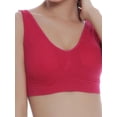 thumbnail image 2 of Ame Women's Large Size Seamless Sports Bra With Chest Pad Adjustment Type Without Steel Ring Comfort Lightly Lined V Neck Bralette, 2 of 3