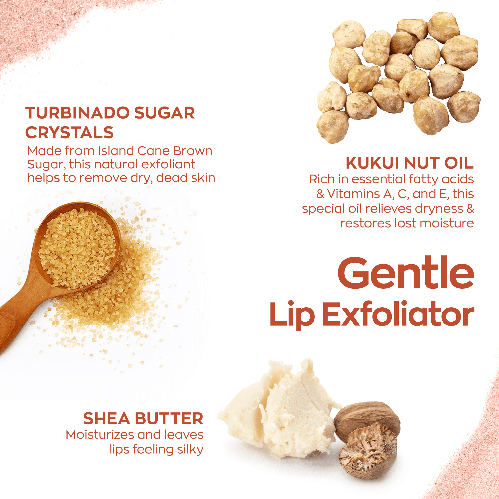 Hanalei Exfoliating Sugar Lip Scrub with Island Cane Sugar and 