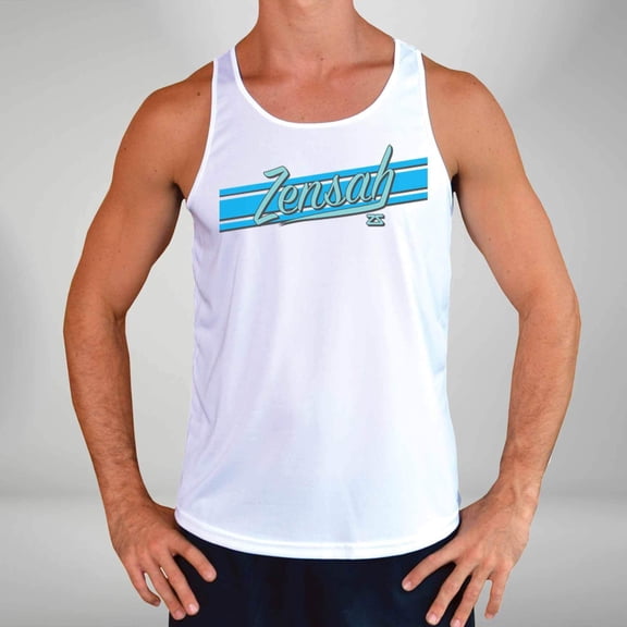 Mens Retro Singlet S / White