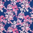 thumbnail image 2 of Zelouf Zs1709Ll Print Shantung  , Sewing, DIY, Crafts Fabric by the Yard, 438 Navy/lipstick, 5 Yard, 2 of 2