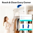 thumbnail image 4 of Duster Kit Reusable Microfiber 6-pcs Duster Kit Washable with 80-Inch Telescopic Pole, Reusable Duster, Lightweight Duster for Ceiling Fan Webs, Blinds, 4 of 8