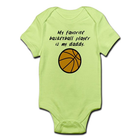 CafePress - My Favorite Basketball Player Is My Daddy Body Sui - Baby Light Bodysuit