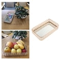 thumbnail image 4 of Bandeja de maquillaje cosmética de cristal con espejo, organizador de bandeja de baratija de joyería, decoración de baño para el hogar, para botella Sunnimix bandeja de cristal, 4 of 8