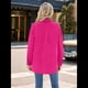 thumbnail image 4 of Camisas de Larga con Botones para Mujer, Blusas de Trabajo de Gran Tamaño con Cuello y Hombros Caídos, Blusa Holgada con Textura Rosa Roja S, 4 of 10