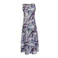 thumbnail image 4 of Wycnly Womens Dresses Beach Fashion Loose Pocket Swing Tunic Tank Sundress Fashion Floral Crewneck Sleeveless Long Summer Dress Purple XL, 4 of 5