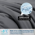 thumbnail image 5 of Cooling Comforter Queen Size, Double-Sided Cold Tech Fabric Quilted Bed Comforters Cooling Blanket for Hot Sleepers, Breathable Lightweight Summer Bedding, All-Season Ice Blanket, Dark Gray, 5 of 8