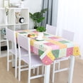thumbnail image 2 of Unique Bargains Vinyl Tablecloth Square 60' x 60' Plaid Flower PatternWater Stain Oil Resistant, 2 of 8