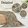 thumbnail image 3 of Vintage Spring Floral Throw Pillow Covers, Farmhouse Flowers Green Vintage Soft Breathable Pillow Cases with Invisible Zipper for Sleeping, Small Pillowcases for Couch Bed Sofa Chair 16x24 Inches, 3 of 9