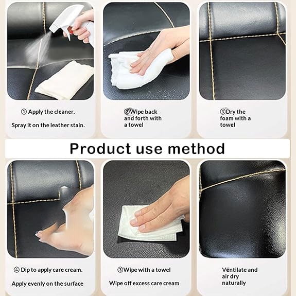 Deep Nourishing Leather Nursing Cream, Leather Cleaner & Repair Kit,Leather Care Cream,Couches, Car Seats(1PCS)