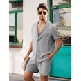 thumbnail image 3 of Conjunto Casual Suelto De Camisa De Lino De Algodón P/hombre, 3 of 6