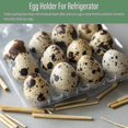 thumbnail image 4 of 100pcs 12 Grids Quail Egg Box Reusable Quail Egg Cartons Egg Container Transparent Frid Container Mini Egg Dispenser with Lid for Refrigerator, 4 of 5