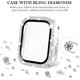 thumbnail image 5 of for Apple Watch Case 44mm Series 6/5/4/SE with Tempered Glass Screen Protector, Double Bling Case Crystal Diamonds Rhinestone Bumper Overall Hard PC Slim Protective Cover For iWatch 44mm, Clear, 5 of 5