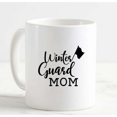 

Coffee Mug Winter Guard Mom Flag Parent Support Love Proud White Cup Funny Gifts for work office him her