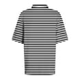 thumbnail image 4 of Blusas para las Mujeres Impresión Casual Manga Corta Turndown Collar Botón Superior, Tops Cortos para las Mujeres, 4 of 5