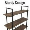 thumbnail image 3 of Lavish Home 5-Tier Bookshelf – Open Industrial Style Etagere Wooden Shelving – Freestanding Bookcase for Home or Office, Brown Woodgrain, 3 of 5