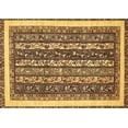 thumbnail image 1 of Ahgly Company Indoor Rectangle Abstract Brown Modern Area Rugs, 5' x 7', 1 of 4