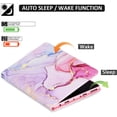 thumbnail image 3 of Dteck Case for All-New Fire HD 10 & HD 10 Plus Tablet (2021 Release, 11th Generation) - Slim Multi-Angle Folio Stand Premium PU Leather Protective Smart Cover with Auto Wake Sleep, Purple Marble 01 Purple Marble, 3 of 7