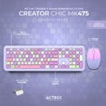 thumbnail image 2 of Kit 2 en 1 Teclado y Mouse ACTECK CREATOR CHIC COLORS MK475 Inalambrico USB 2.4Ghz Delgado Morado AC-935173 Acteck AC-935173, 2 of 7