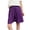 #04 Purple 【Mix & Match: Stock Up on Your Favorite Colors】, variant on Women's Plus Size Elastic Waist Shorts, Soft Solid Color Polyester, Tummy Control Pull On Design, Comfortable Stretch Mid Waist Casual Bottoms, Everyday Summer Wear, | TruBelle,Black 3XL