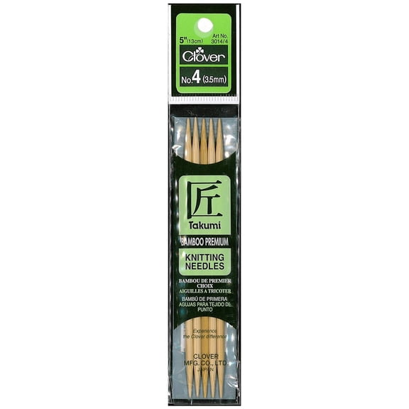 Takumi Bamboo 5" Double Point Knitting Needle