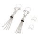 thumbnail image 1 of 2 piezas de material acero inoxidable 316L anillos para pezones cuelgan joyas para pezones sin piercings Borla de plata Salvador Dali Nipplering no perforante, 1 of 10