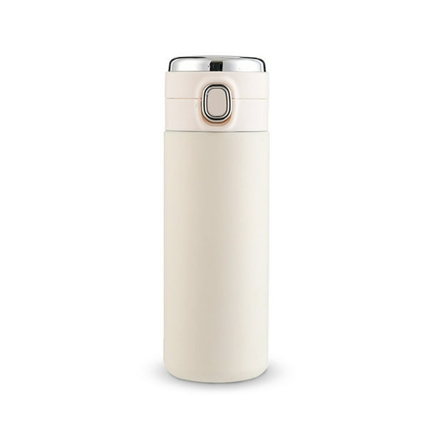 Inteprter Botella de aislamiento inteligente creativa, termo Digital de acero inoxidable, taza de agua portátil de alta gama para estudiantes Mostrada blanco