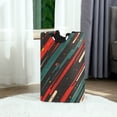 thumbnail image 6 of Yayeee Freestanding Laundry Hamper with Handle Collapsible Large Storage Basket for Clothes, Green Stars Abstract, 6 of 7