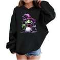 thumbnail image 2 of bbymog Fall Winter Hoodies for Girls 10-12 Long Sleeve Halloween Graphic Boys Hoodie Girls Sweatshirt Black C 9 Years, 2 of 10