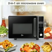 Uten Stainless Steel Countertop Microwave Oven, Digital Touchscreen with Presets, 0.85 Cu Ft, 1800W Fast Cooking, Silver