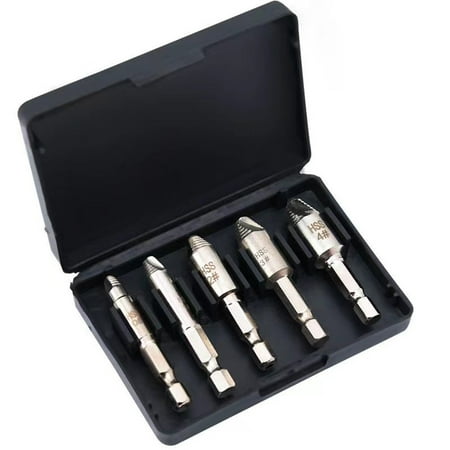 

5pc Damaged Broken Screw Extractor Drill Bits Set Easy Take Out Demolition Tools