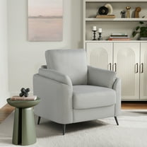 Studio Living Brooklyn Modern Accent Chair, Light Gray Woven Fabric