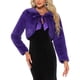 thumbnail image 1 of CHAQUETA CROP DE FALSO PELO PARA MUJERES INSPIRADA EN CHIC, CON LAZO EN LA PARTE DELANTERA, ABRIGO FLUFFY EN COLOR PÚRPURA, 1 of 6