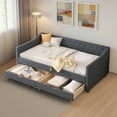 thumbnail image 2 of MAYEERTY Twin Size Upholstered Tufted Sofa Bed with Drawers, Dark Grey, 2 of 8