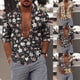 thumbnail image 4 of Top de Camisa de Un Solo Pecho Con Estampado de Manga Larga, Informal, Cómodo, A La Moda Para Hombre Odeerbi  ODB-6, 4 of 4