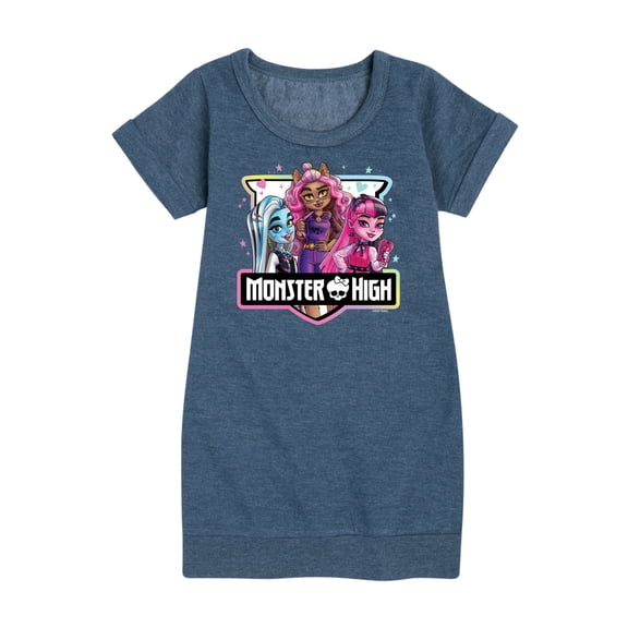 Monster High - Girl Group Crest - Toddler & Youth Girls Fleece Dress