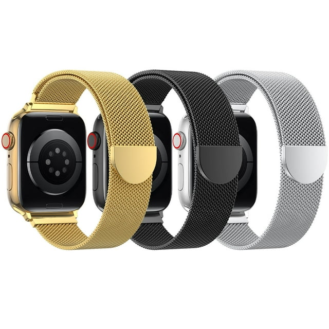 Apple Watch Band BELONGME Mesh Loop de acero inoxidable, paquete de 3