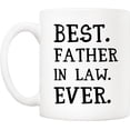 thumbnail image 2 of Best Father In Law Ever Coffee Mug Christmas Gifts, Father's Day Gifts for Father-In-Law, Step Dad, Stepfather Cup White, 11 Oz, 2 of 5