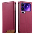 thumbnail image 1 of Funda Tipo Cartera de Cuero Sintético para XIAOMI 17 Pro Max Bloqueo RFID, con Ranuras para Tarjetas y Bolsillo para Efectivo, Cierre Magnético Fuerte Rojo, 1 of 6