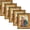 5 Pack, variant on 6x8 Picture Frame Rustic Brown, Solid Wood Picture Frame with Bark Edges & Real Glass Cover, Display Posters/Photos/Prints 6x8 for Wall Mounting, Farmhouse Decor