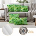 thumbnail image 6 of St. Patrick's Day Outdoor Waterproof Pillow Covers, Farmhouse Spring Watercolor Green Clovers Decorative Square Throw Pillowcase Sofa Cushion Sham for Patio/Couch/Chair, 24"x24" 2 Pack, 6 of 8